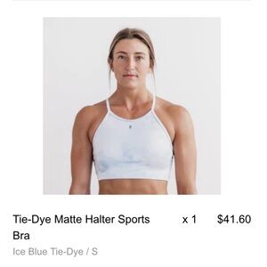 NOBULL tie dye matte halter sports bra in size small